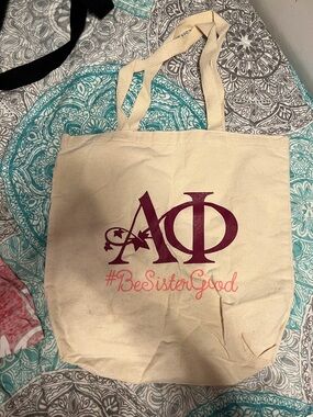 Alpha Phi Canvas tote bag